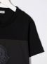 Moncler Enfant T-shirt met geperforeerd logo Zwart - Thumbnail 3