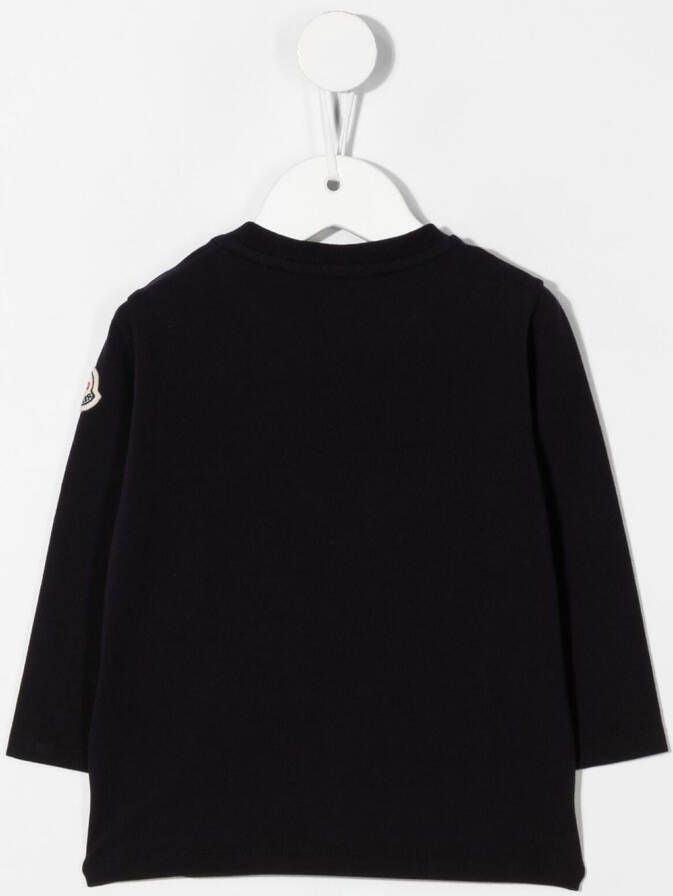 Moncler Enfant T-shirt met grafische print Blauw