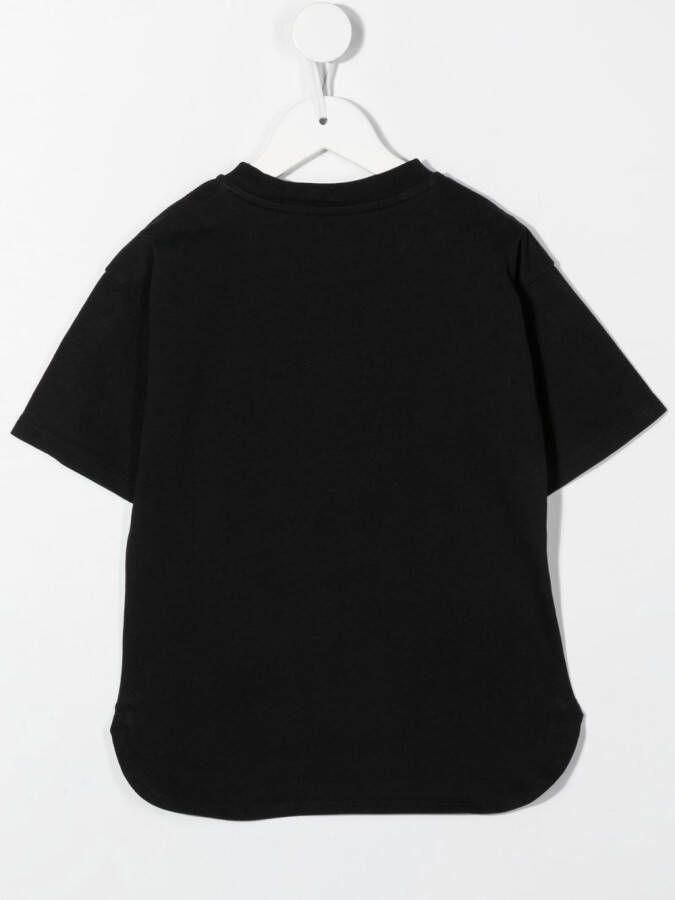 Moncler Enfant T-shirt met logopatch Zwart