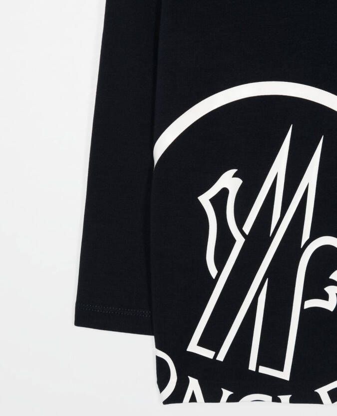 Moncler Enfant T-shirt met logoprint Blauw