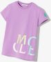 Moncler Enfant T-shirt met logoprint Paars - Thumbnail 2