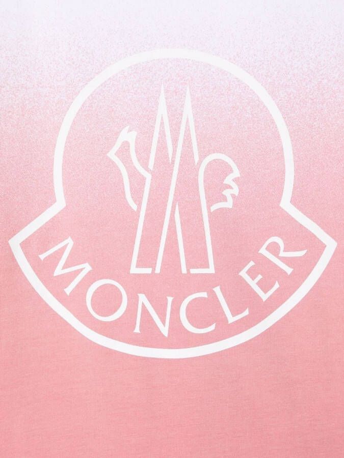 Moncler Enfant T-shirt met logoprint Roze