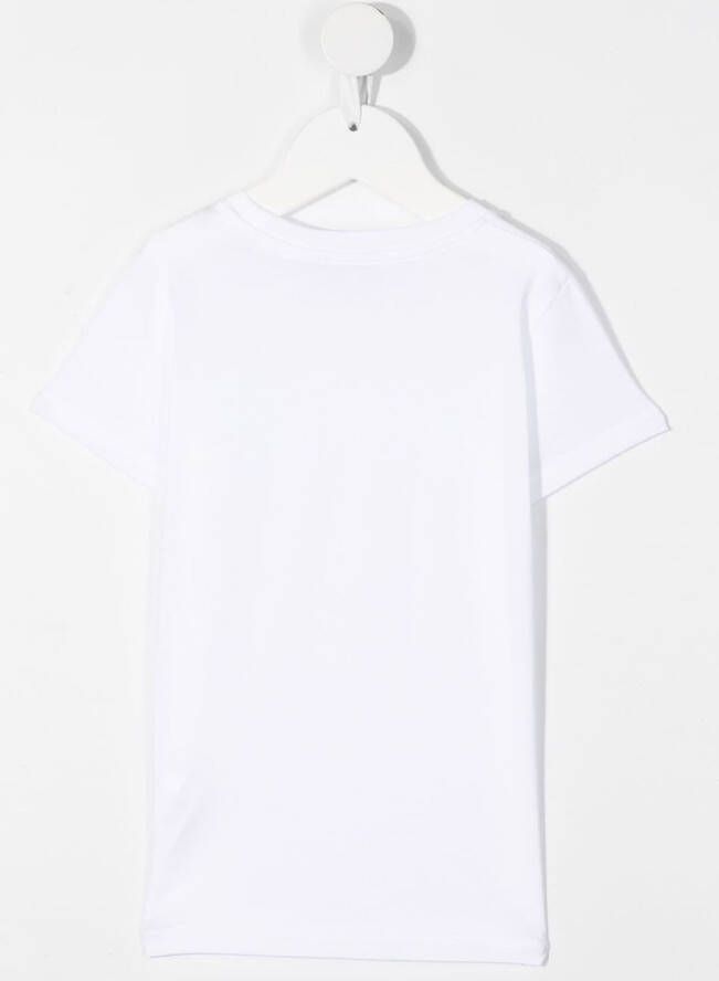 Moncler Enfant T-shirt met logoprint Wit
