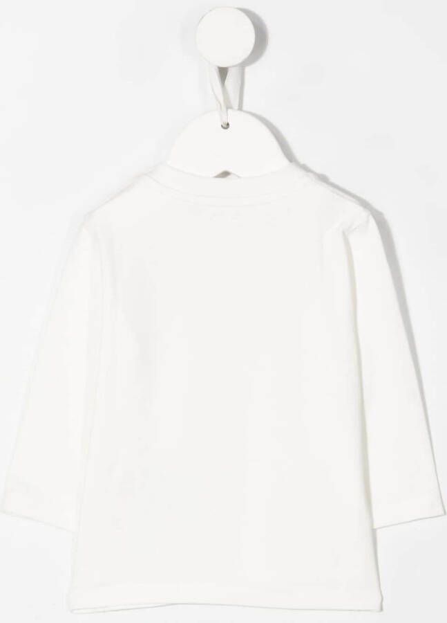Moncler Enfant T-shirt met logoprint Wit