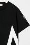 Moncler Enfant T-shirt met logoprint Zwart - Thumbnail 3