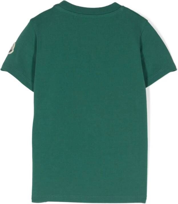 Moncler Enfant T-shirt met print Groen