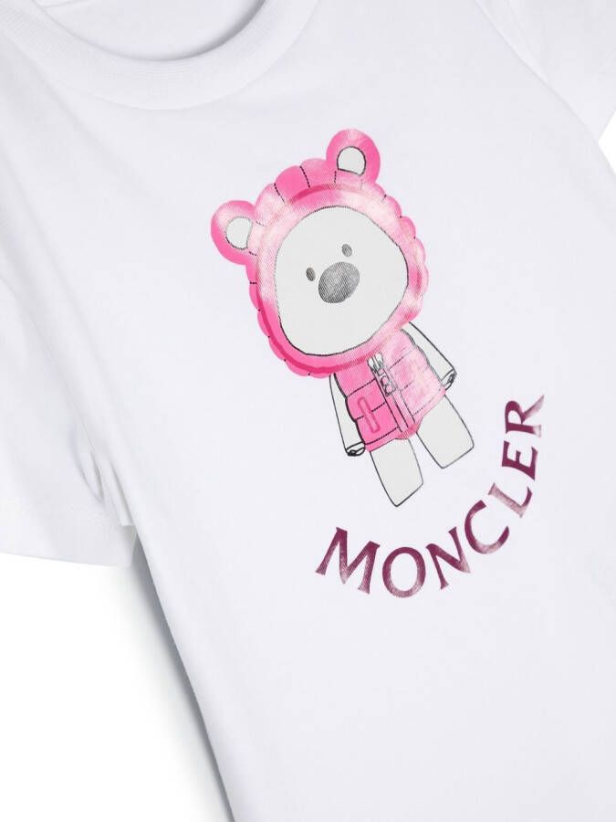 Moncler Enfant T-shirt met print Wit