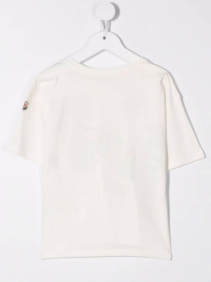 Moncler Enfant T-shirt met print Wit