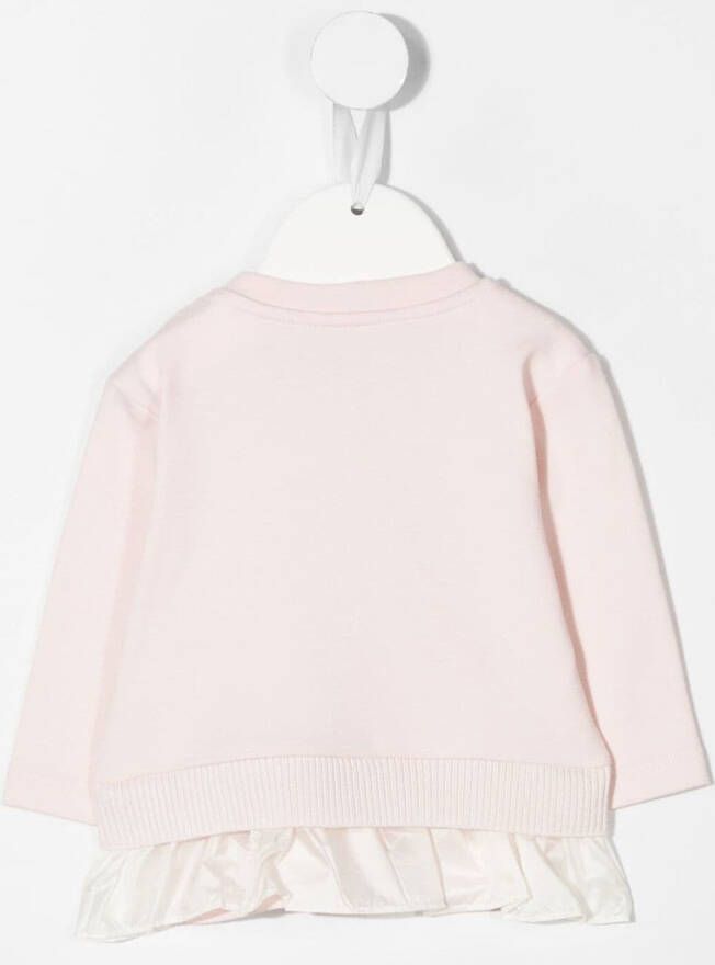 Moncler Enfant T-shirt met ruches Roze