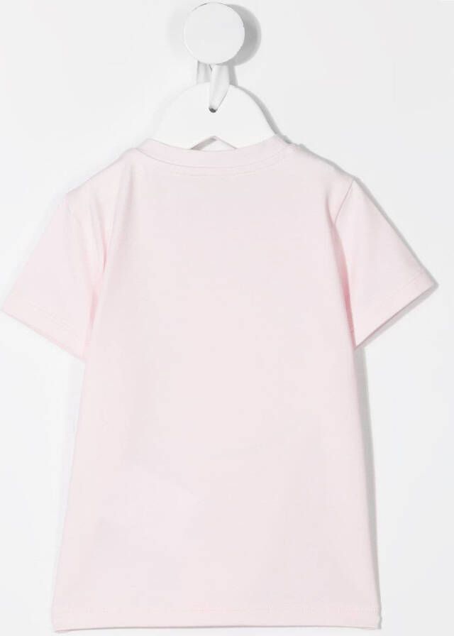 Moncler Enfant T-shirt verfraaid met logo Roze