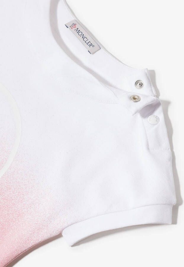 Moncler Enfant T-shirtjurk met kleurverloop Wit