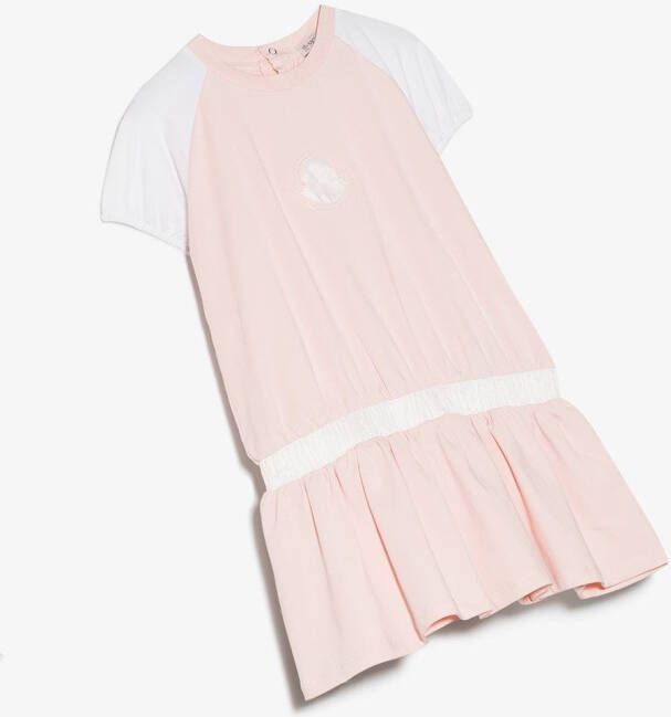Moncler Enfant T-shirtjurk verfraaid met logo Roze