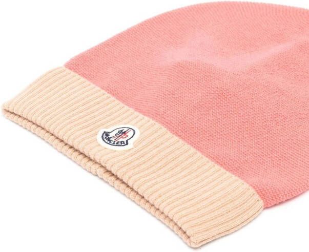 Moncler Enfant Wollen muts Roze