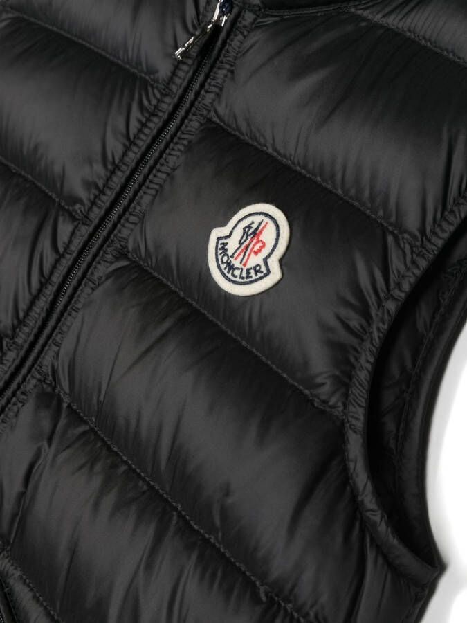 Moncler Enfant Bodywarmer met rits Zwart