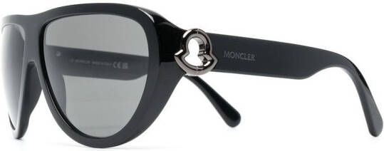 Moncler Eyewear Zonnebril met cat-eye montuur Zwart