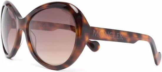 Moncler Eyewear Bellux zonnebril met kattenoog montuur Bruin