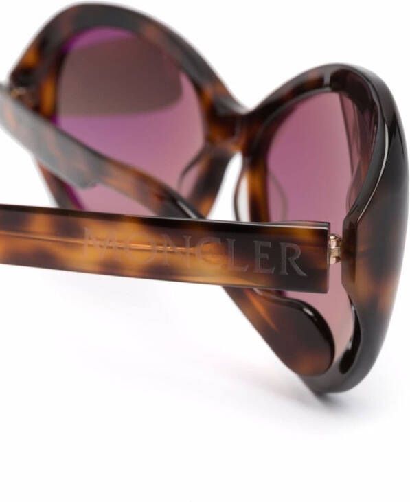 Moncler Eyewear Bellux zonnebril met kattenoog montuur Bruin