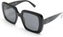 Moncler Eyewear Blance zonnebril met oversized montuur Zwart - Thumbnail 2