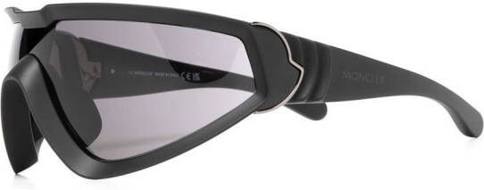 Moncler Eyewear Zonnebril met schild montuur Zwart