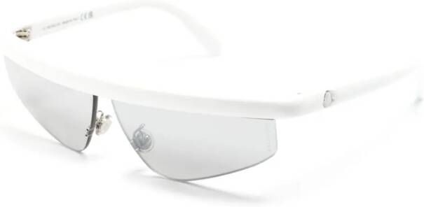 Moncler Eyewear Zonnebril met geometrisch montuur Wit