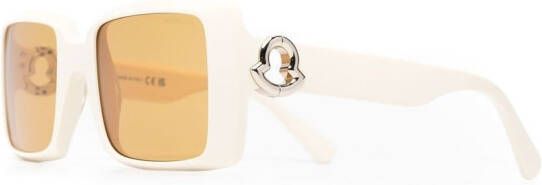 Moncler Eyewear Zonnebril met oversized montuur Beige