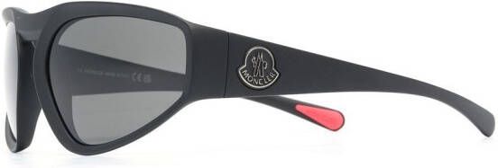 Moncler Eyewear Pentagra zonnebril met geometrisch montuur Zwart