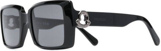 Moncler Eyewear Zonnebril met oversized montuur Zwart