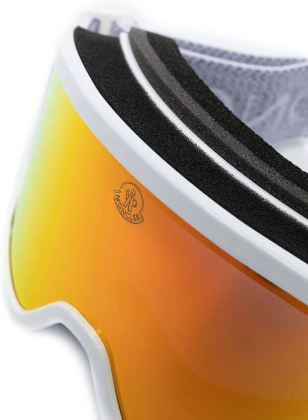 Moncler Eyewear Skibril met logo Wit