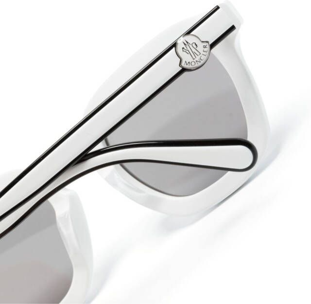 Moncler Eyewear Zonnebril met rond montuur Wit