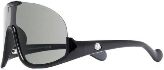 Moncler Eyewear Zonnebril met schild montuur Zwart