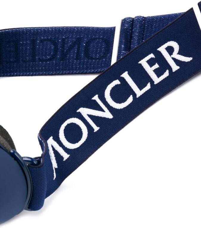 Moncler Eyewear Zonnebril met spiegelglazen Blauw