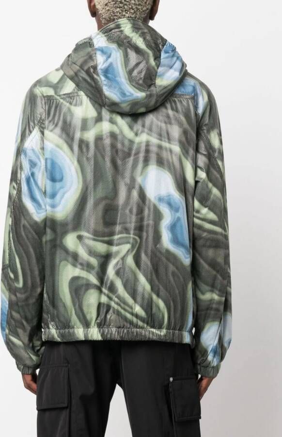 Moncler Grenoble Day Namic bomberjack met abstracte print Groen