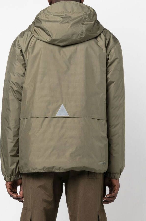 Moncler Donsjack met capuchon Groen