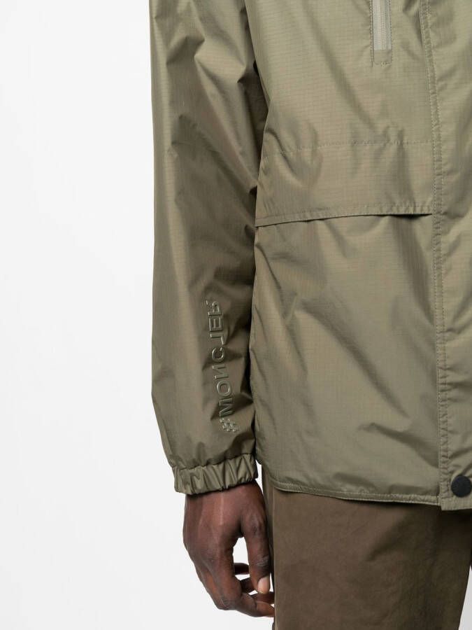 Moncler Donsjack met capuchon Groen