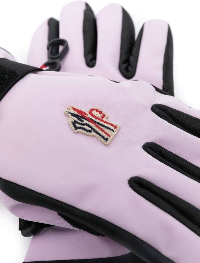 MONCLER GRENOBLE KIDS Handschoenen met logopatch Roze