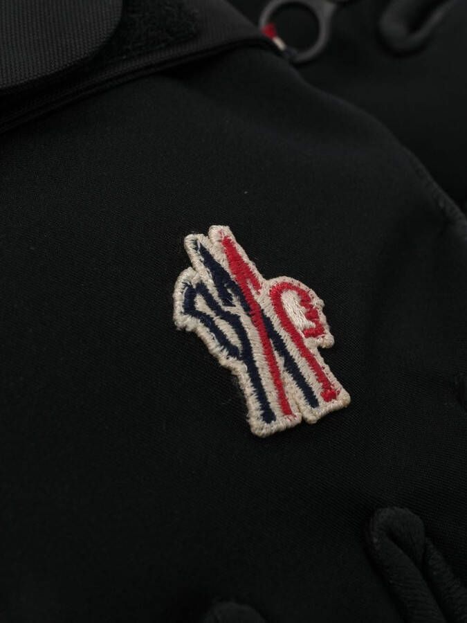 MONCLER GRENOBLE KIDS Handschoenen met logopatch Zwart