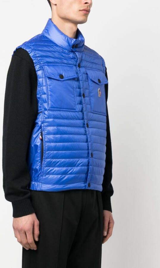 Moncler Grenoble Ollon gewatteerde bodywarmer Blauw
