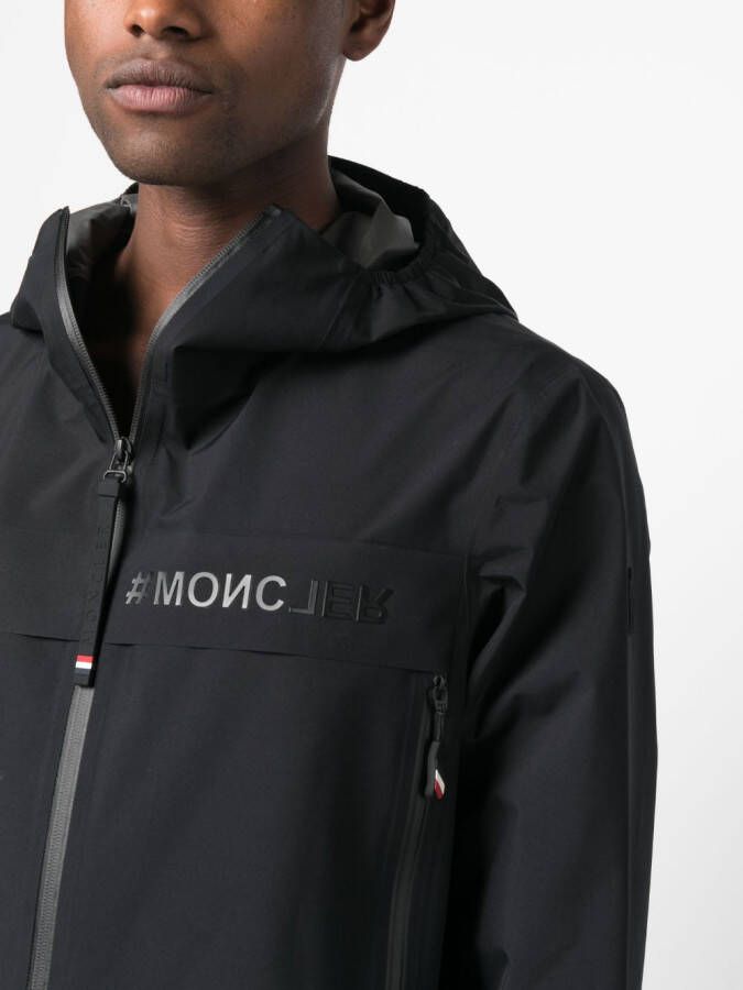 Moncler Grenoble Sportjack met logoprint Zwart