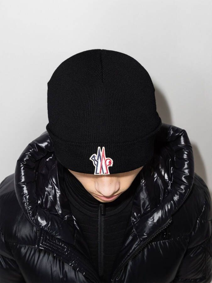 Moncler Grenoble Muts met logo Zwart