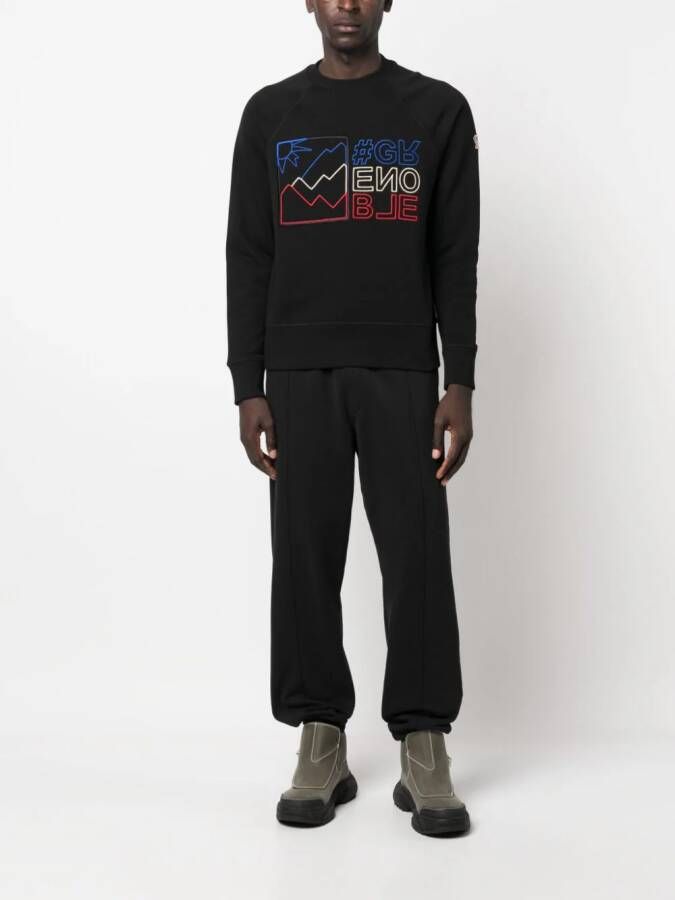 Moncler Grenoble Sweater met geborduurd logo Zwart