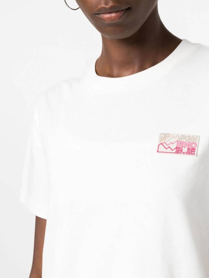 Moncler Grenoble T-shirt met geborduurd logo Wit