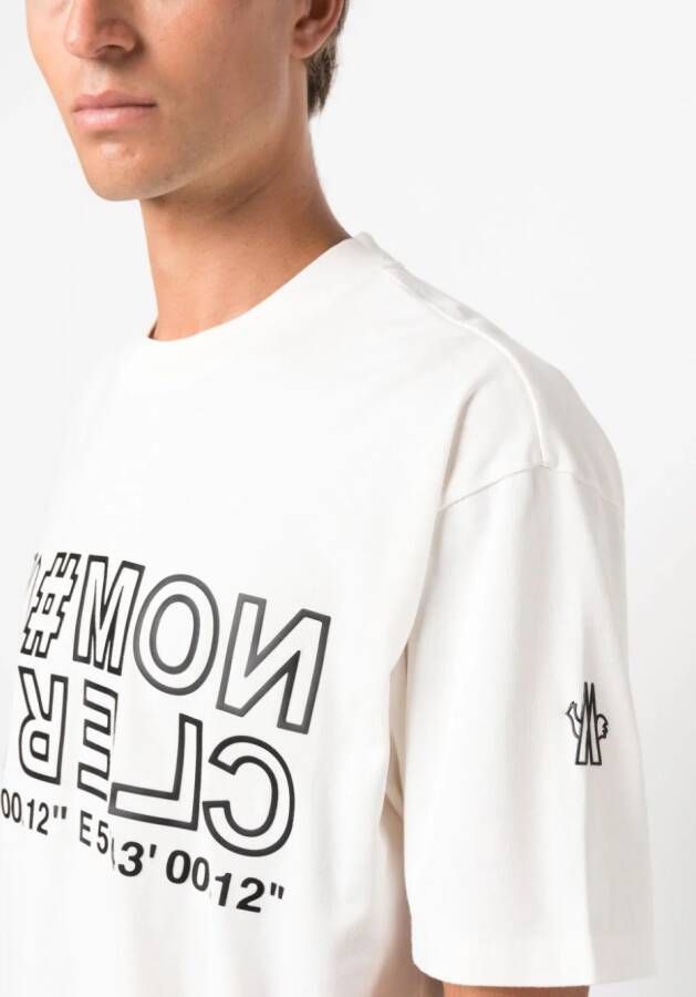 Moncler Grenoble T-shirt met logoprint Wit