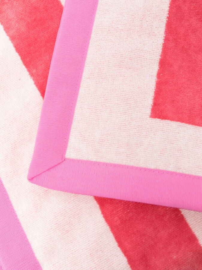 Moncler Handdoek met logoprint Roze