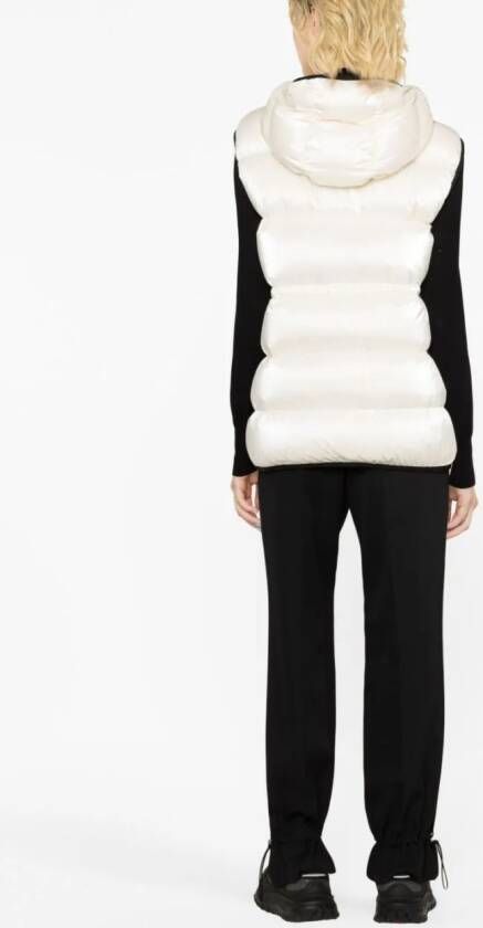 Moncler Bodywarmer met capuchon Wit