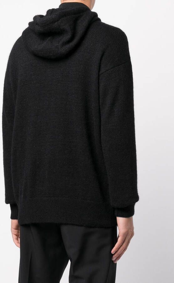 Moncler Hoodie met intarsia logo Zwart