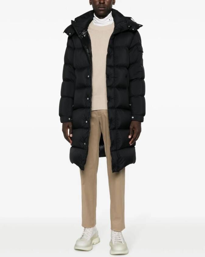Moncler Jas met logopatch Zwart