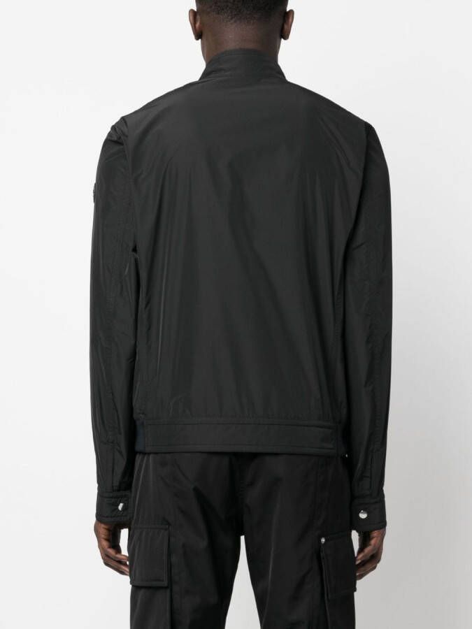Moncler Leren bikerjack Zwart