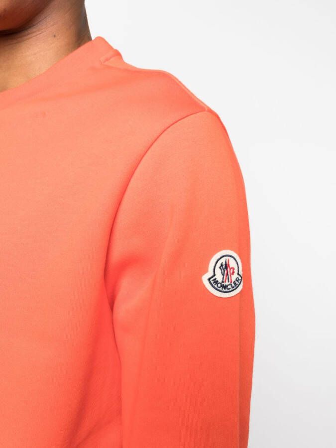 Moncler Sweater met logo-reliëf Oranje