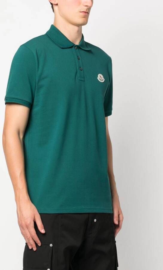 Moncler Poloshirt met geborduurd logo Groen