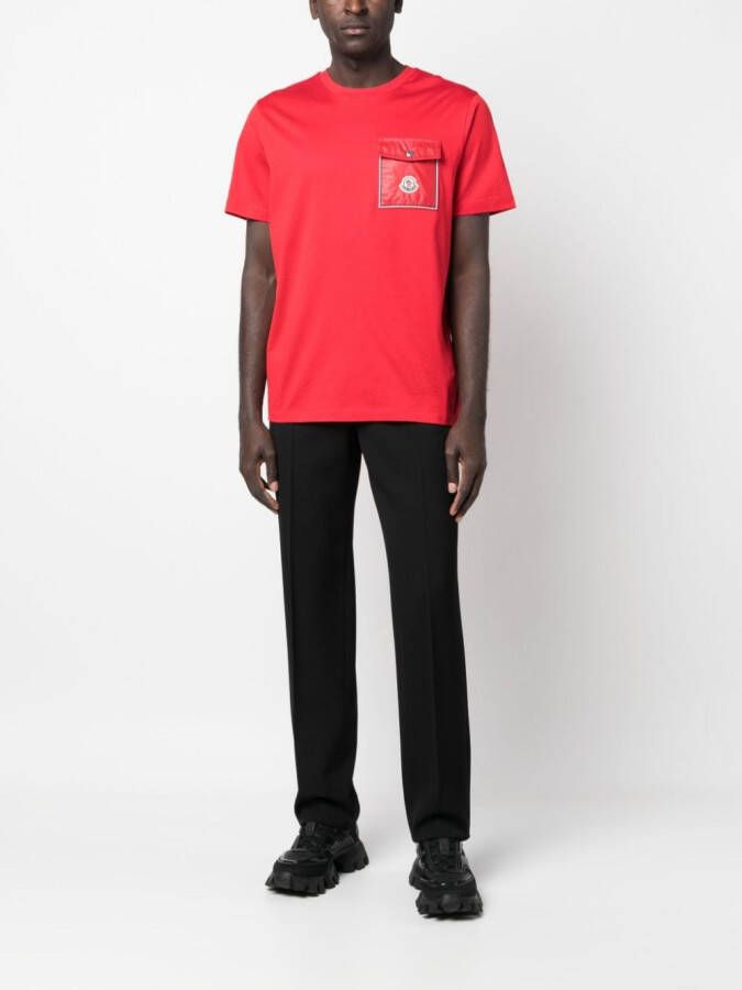 Moncler T-shirt met logopatch Rood